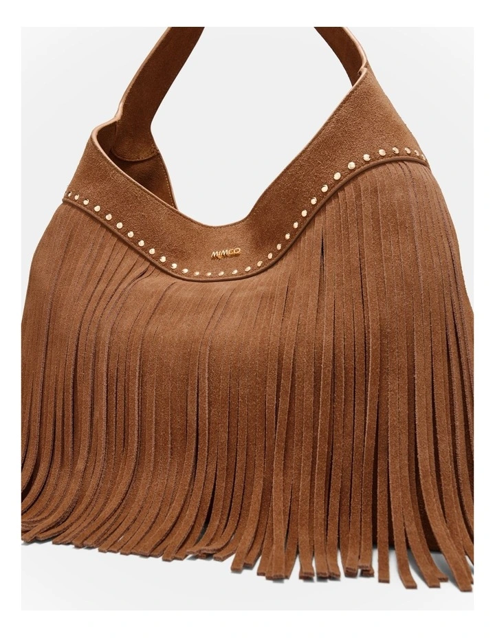Rebel Fringe Hobo Bag in Pecan image 5