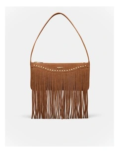 Rebel Fringe Shoulder Bag in Pecan