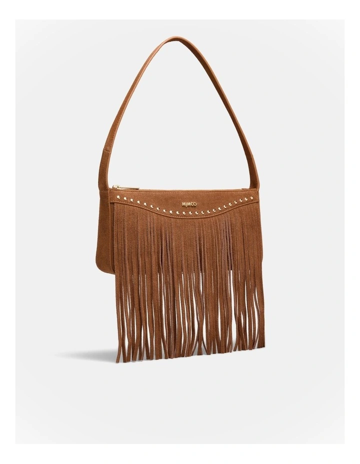 Rebel Fringe Shoulder Bag in Pecan image 3