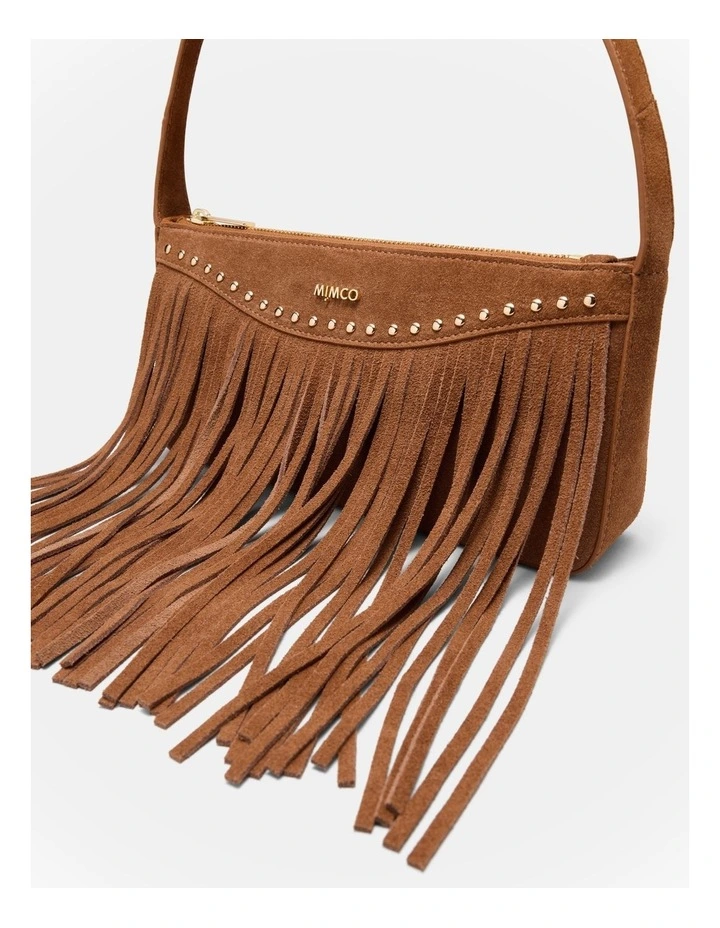 Rebel Fringe Shoulder Bag in Pecan image 5