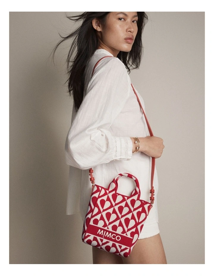 Blondie Mini Tote Crossbody Bag in Red Multi image 4