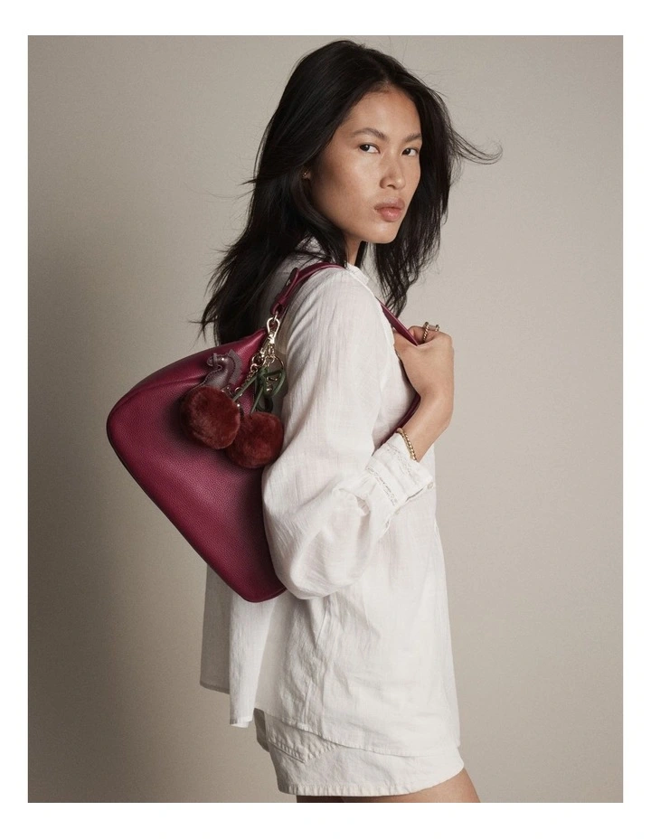 Lily Shoulder Day Bag in Bordeaux image 4