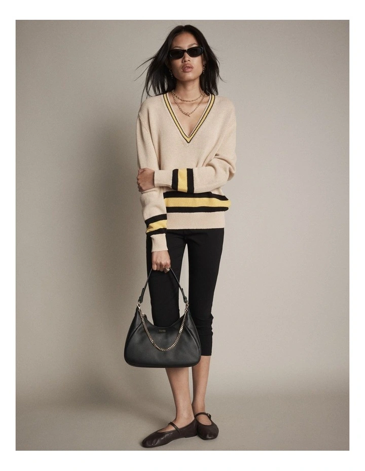 Lily Shoulder Day Bag in Black image 2