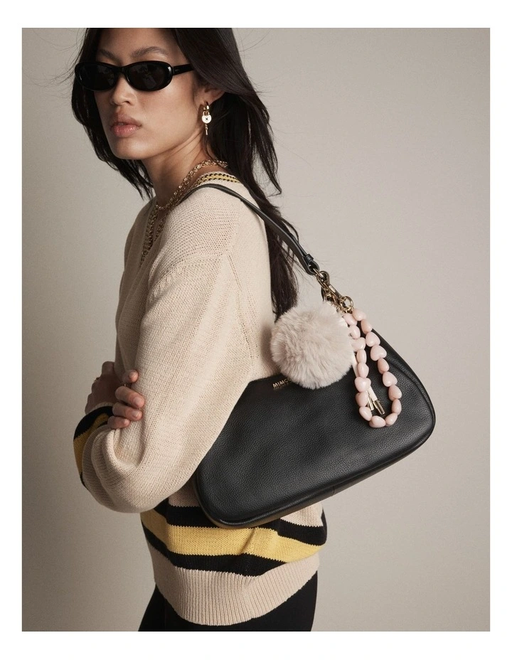 Lily Shoulder Day Bag in Black image 4