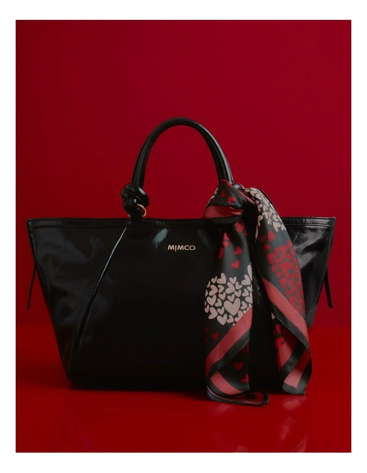Yasmine Mini Tote Bag in Black image 2