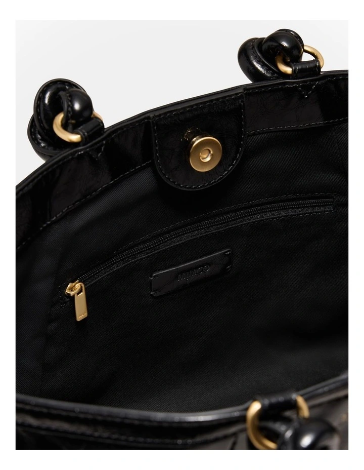 Yasmine Mini Tote Bag in Black image 7