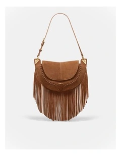 Dolly Fringe Shoulder Bag in Pecan