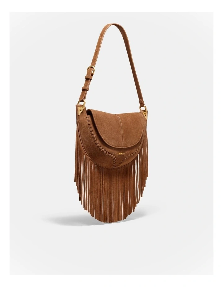 Dolly Fringe Shoulder Bag in Pecan image 3