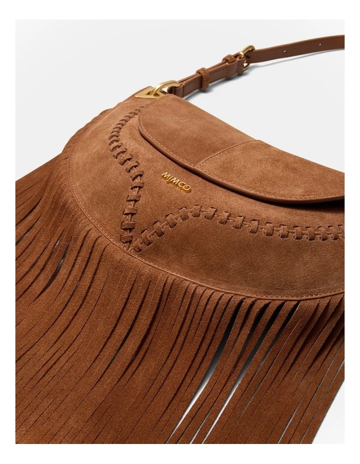 Dolly Fringe Shoulder Bag in Pecan image 5