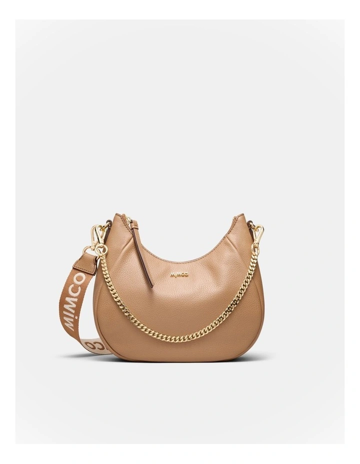Lily Crescent Crossbody Bag in Caramel image 1
