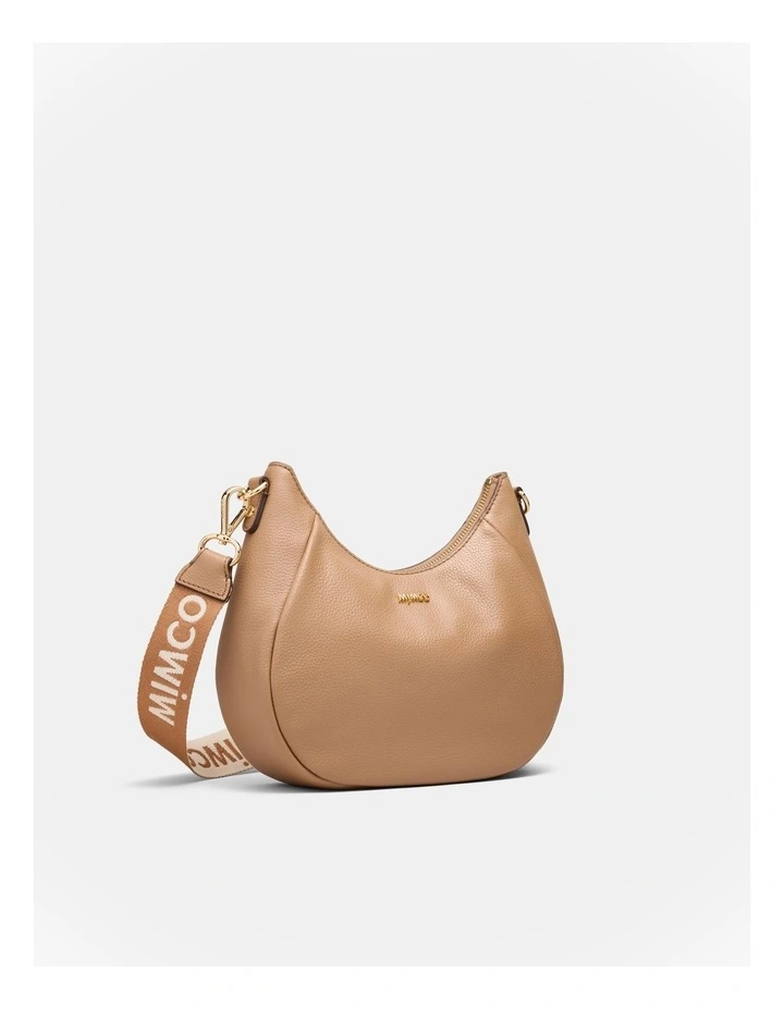 Lily Crescent Crossbody Bag in Caramel image 3