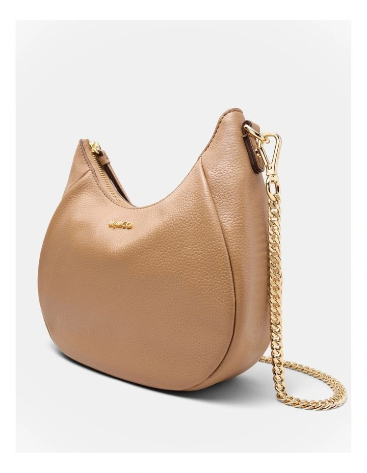 Lily Crescent Crossbody Bag in Caramel image 6
