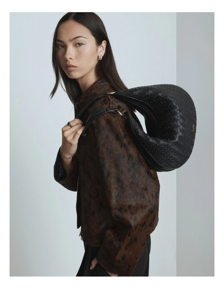 Luna Crescent Bag in Black image 2