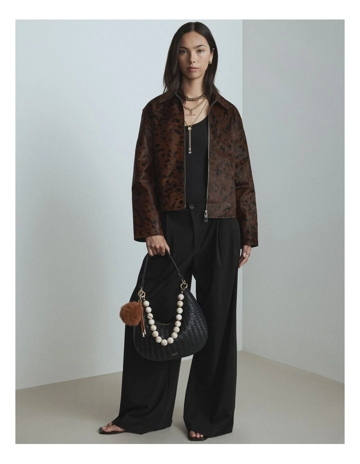 Luna Crescent Bag in Black image 4