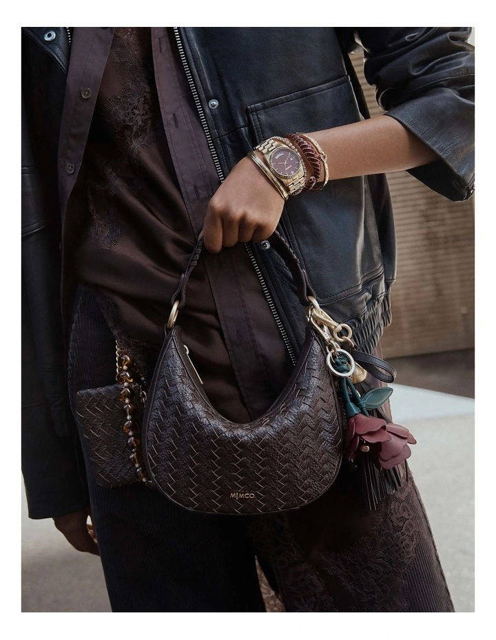 Luna Mini Crescent Bag in Cocoa image 2