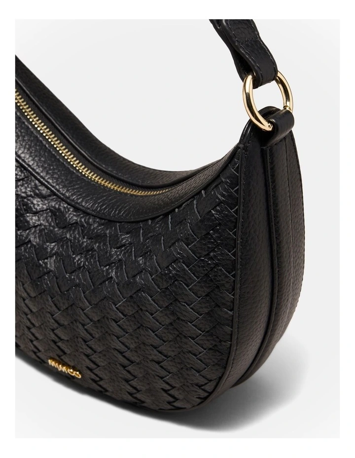 Luna Mini Crescent Bag in Black image 6