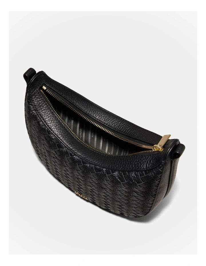 Luna Mini Crescent Bag in Black image 7