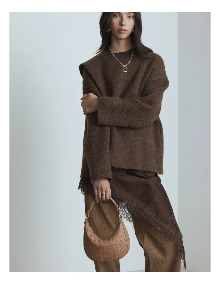 Luna Mini Crescent Bag in Caramel image 2