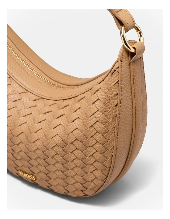 Luna Mini Crescent Bag in Caramel image 6