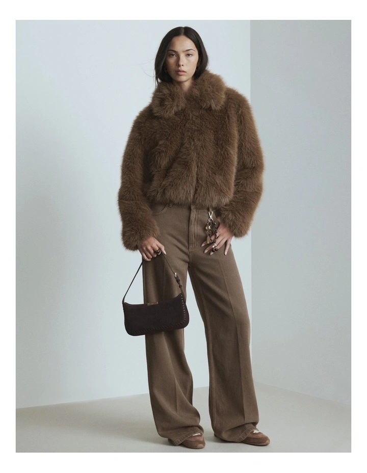 Cove Slim Shoulder Bag in Bitter Chocolate image 4