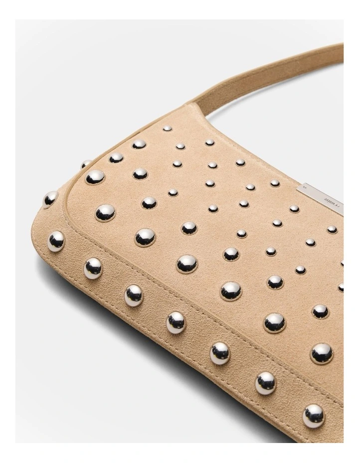 Cove Slim Studded Shoulder Bag in Sand image 6
