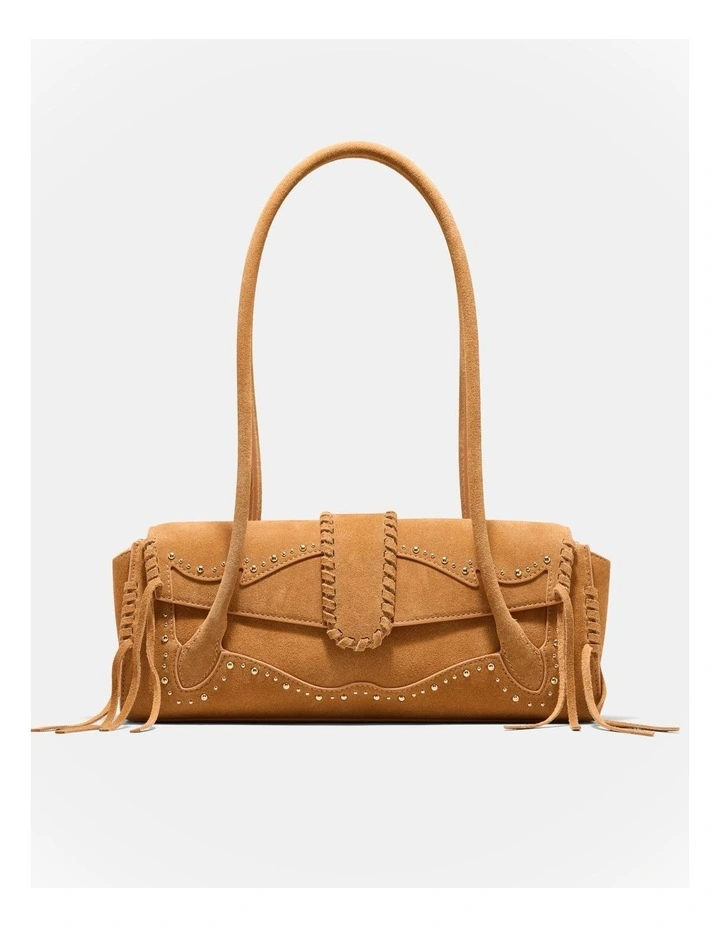 Sable Studded Shoulder Bag in Tan image 1