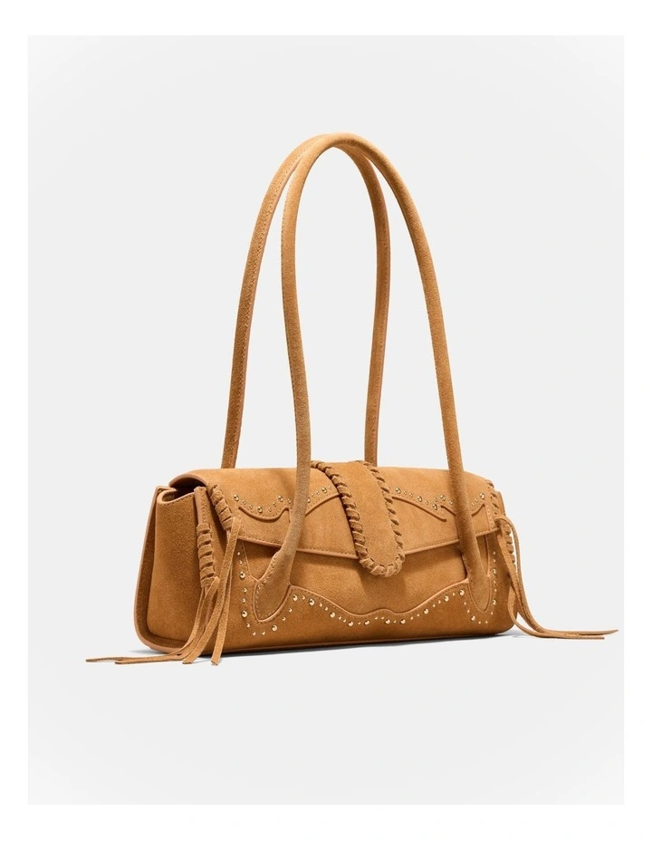 Sable Studded Shoulder Bag in Tan image 3