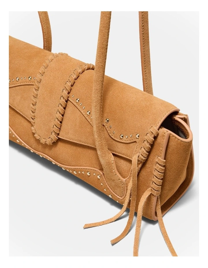 Sable Studded Shoulder Bag in Tan image 6