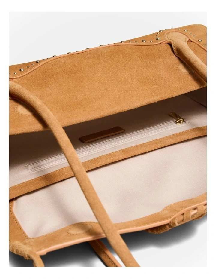 Sable Studded Shoulder Bag in Tan image 7