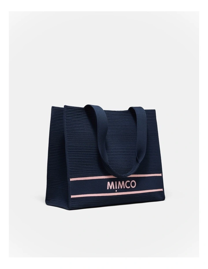 Blondie Boxy Tote Bag in Navy image 3