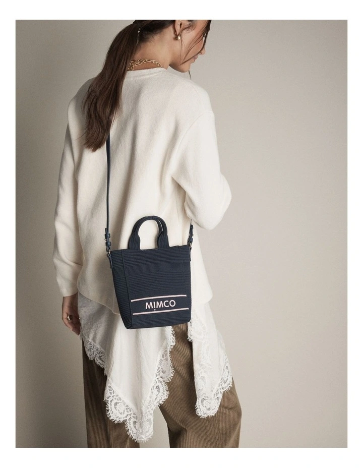 Blondie Mini Tote Bag in Navy image 4