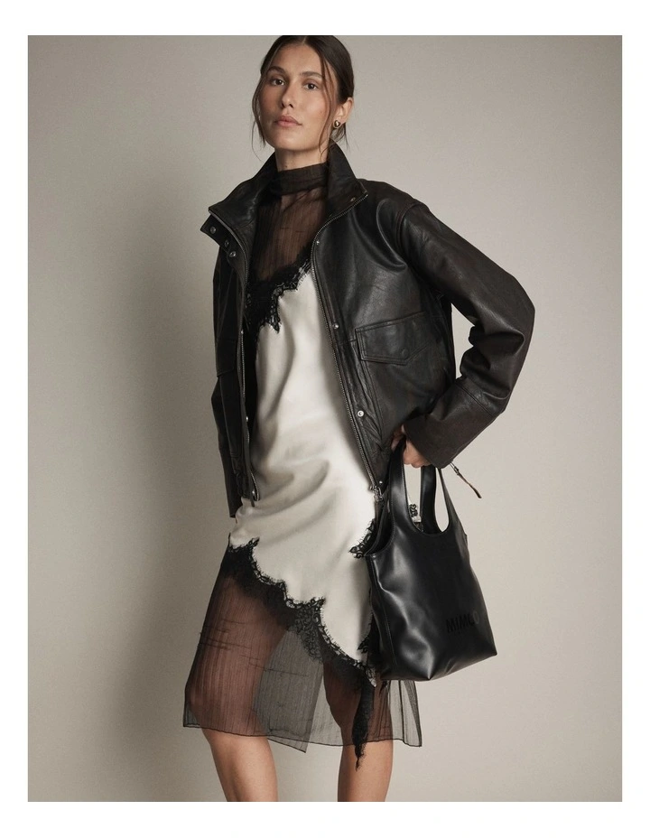 Brittany Mini Tote Bag in Black image 4
