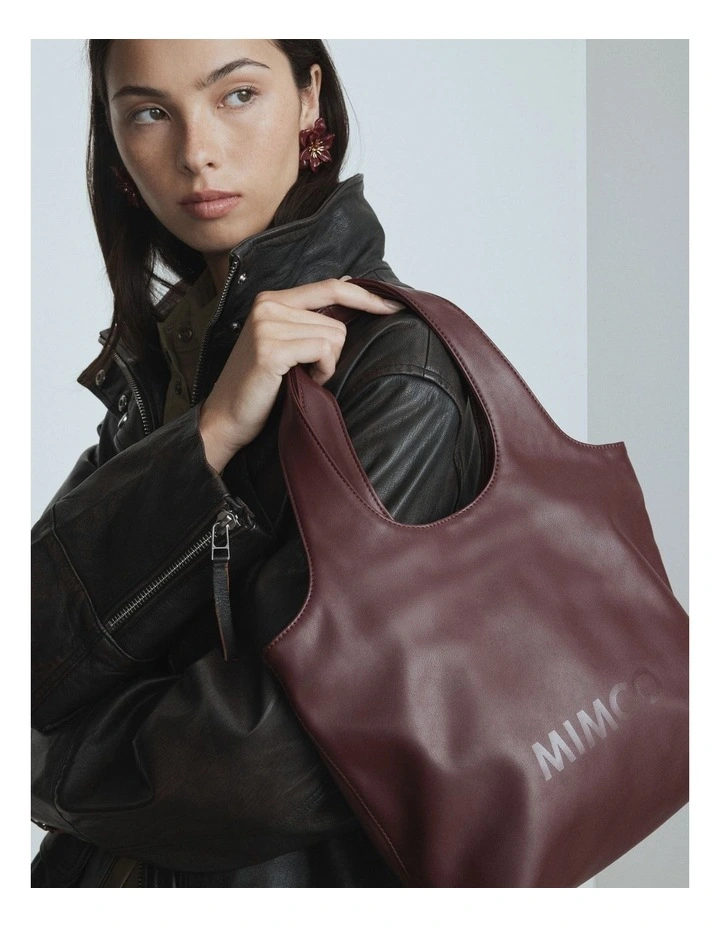 Brittany Mini Tote Bag in Merlot image 2