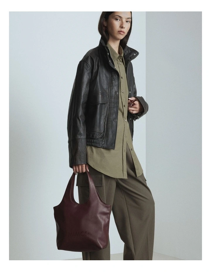 Brittany Mini Tote Bag in Merlot image 4