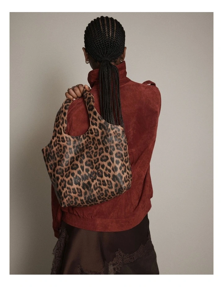 Brittany Mini Tote Bag in Leopard image 2