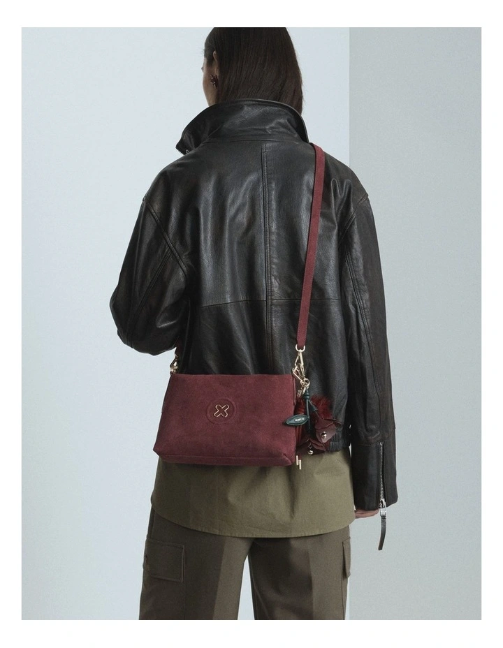 Bay Strap Crossbody Bag in Merlot image 4