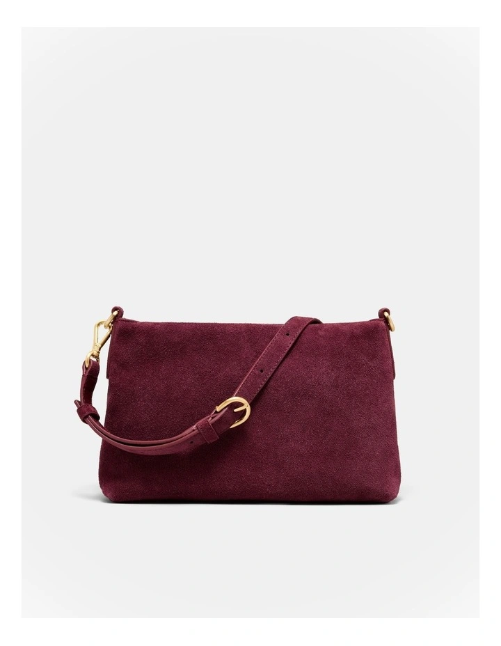 Bay Strap Crossbody Bag in Merlot image 5