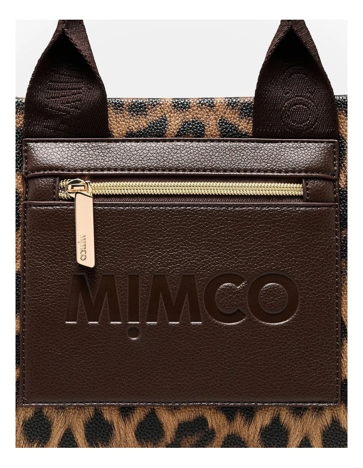 Patch Mini Tote Bag in Leopard image 6