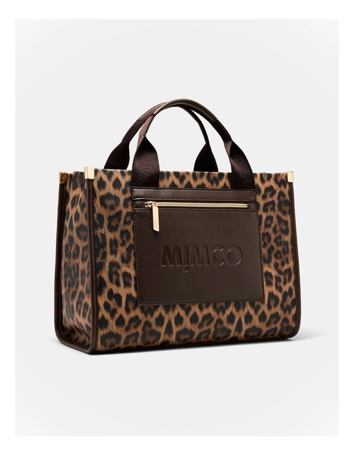 Patch Tote Bag in Leopard image 3