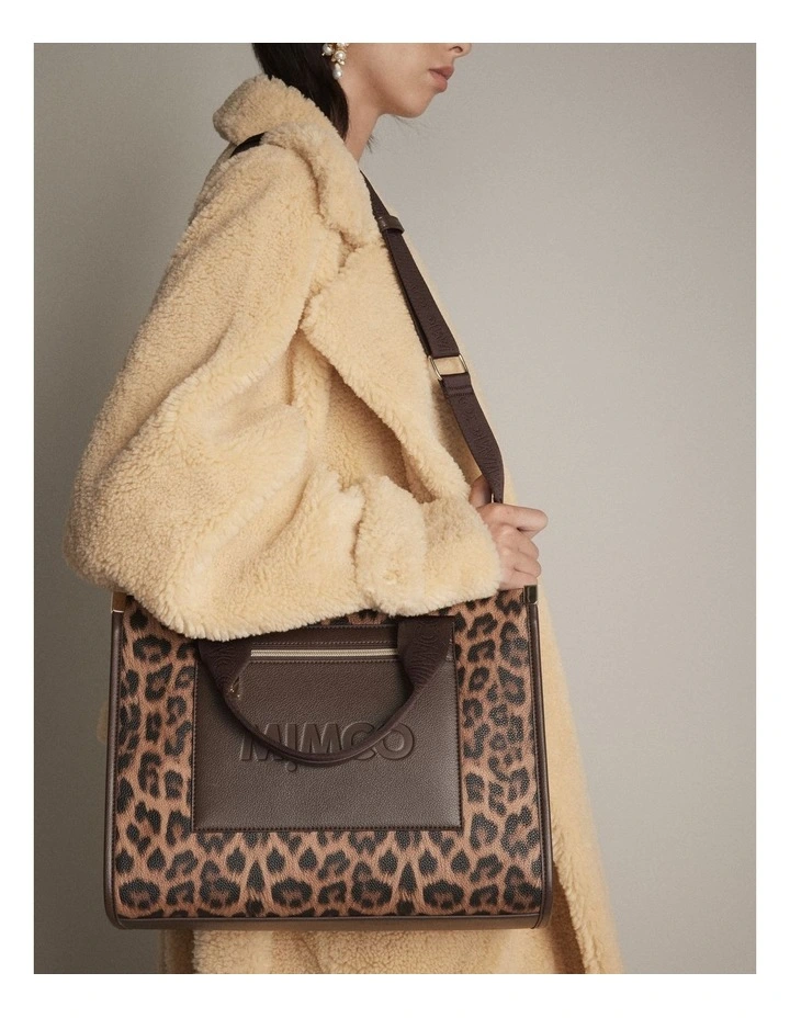 Patch Tote Bag in Leopard image 4