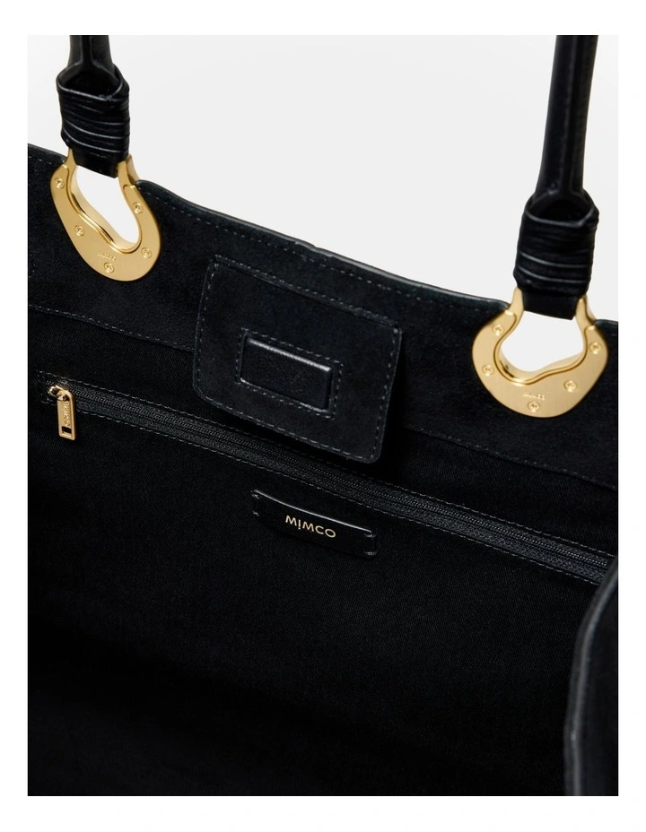 Shield Tote Bag in Black image 7