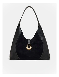Shield Hobo Bag in Black