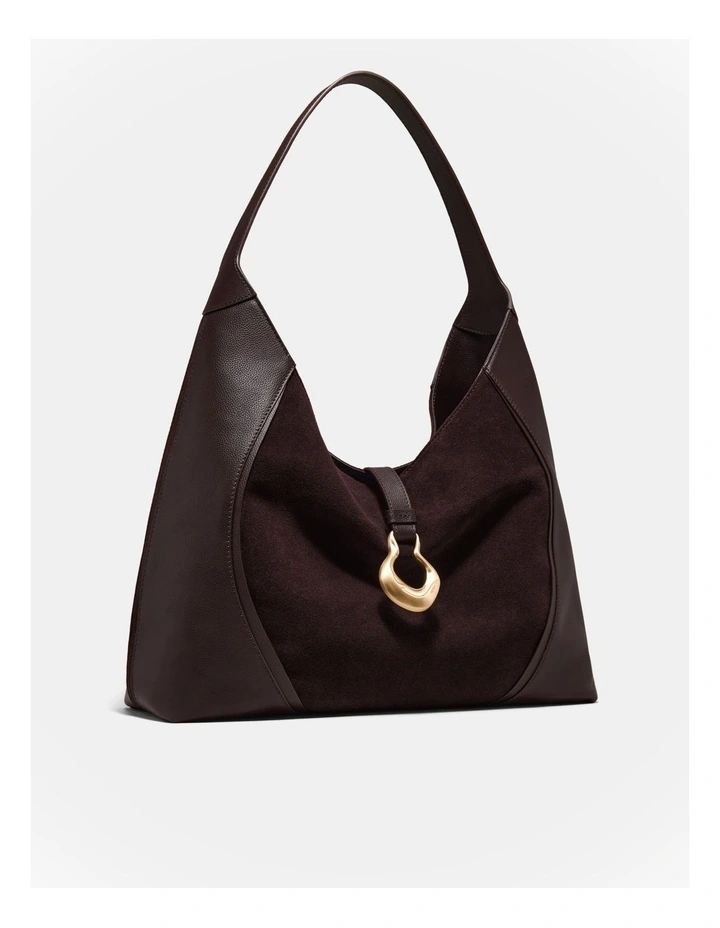 Shield Hobo Bag in Bitter Chocolate image 3