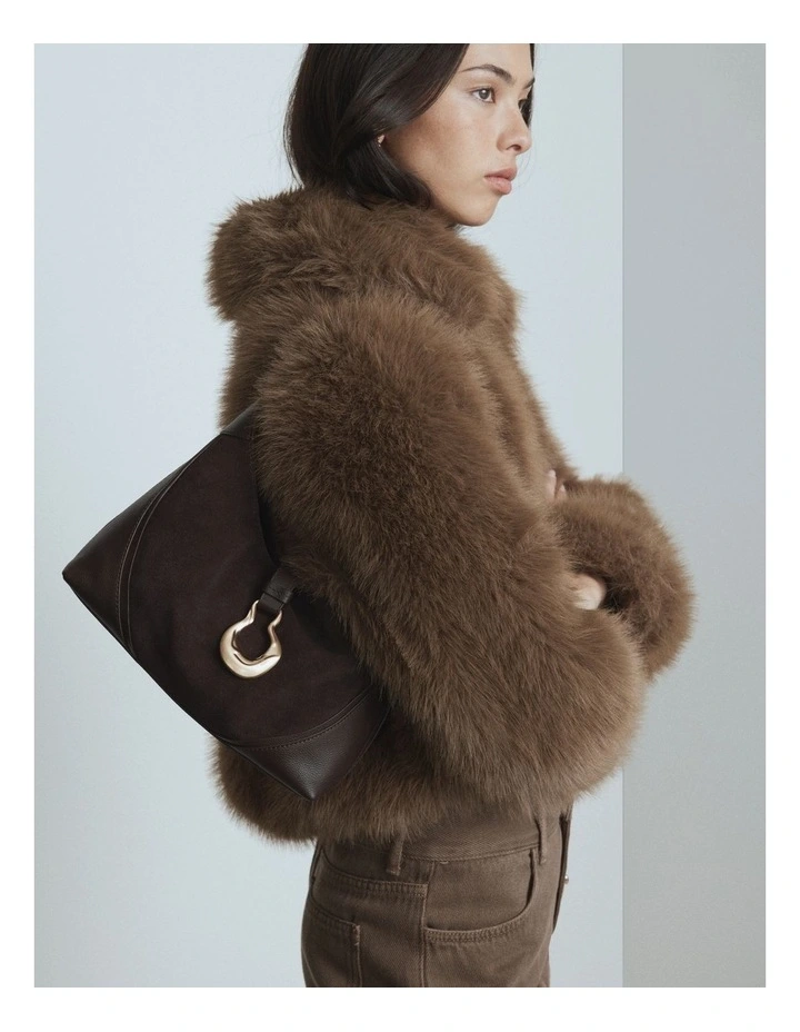 Shield Shoulder Bag in Bitter Chocolate image 2