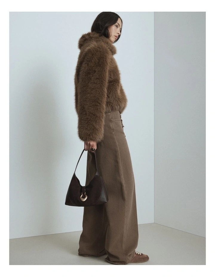 Shield Shoulder Bag in Bitter Chocolate image 4