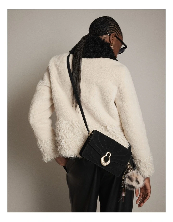 Shield Crossbody Bag in Black image 4