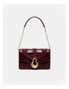 Shield Crossbody Bag in Merlot