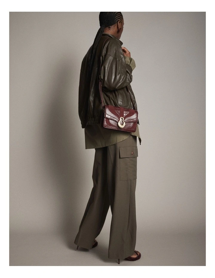 Shield Crossbody Bag in Merlot image 2