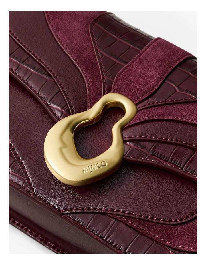 Shield Crossbody Bag in Merlot image 6