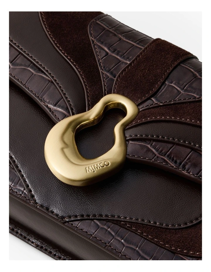 Shield Crossbody Bag in Bitter Chocolate image 6